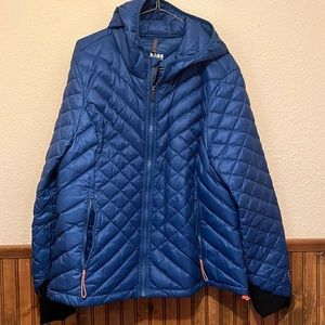 Bass women’s XL Blue Hooded Coat w/orange pop